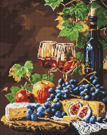 Diamentowa mozaika - Ulubione wino 40x50cm - Ideyka