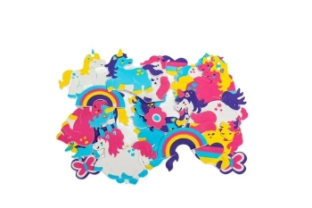 Naklejki z pianki jednorożec 28szt - Brewis