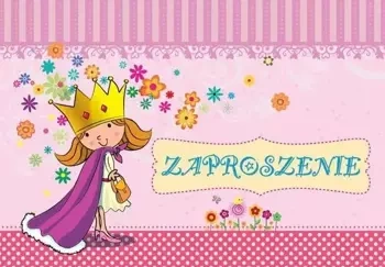 Zaproszenie ZZ-054 Urodziny księżniczka (5 szt.) - Kukartka