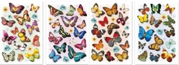 Naklejki 3D motyle MIX - Brewis