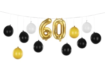 Girlanda balonowa 3w1 60 urodziny 260x32cm - PartyDeco