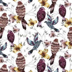 Karnet Swarovski kwadrat CL0412 Etniczne ptaki - Clear Creations