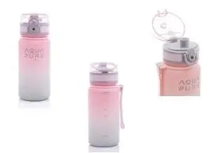 Bidon Aqua Pure 400ml pink/grey ASTRA - ASTRA papiernicze