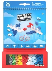 Puzzle By Number Activity Pad Transport 125el - Plus-Plus