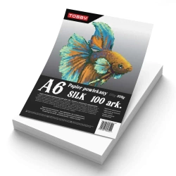Papier kredowy powlekany A6 150 g/m silk 100 ark - Tobby