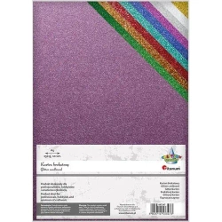 Karton brokatowany A4 10 kolorów 250g - Titanum