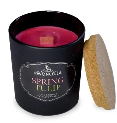Świeczka sojowa Spring Tulip czarna 135g - Pavoncella