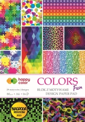Blok z motywami Colors Fun A4/16K HAPPY COLOR - GDD