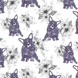 Karnet Swarovski kwadrat CL0404 Etniczne psy - Clear Creations