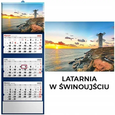 Kalendarz 2026 trjdzielny latarnia - Evena
