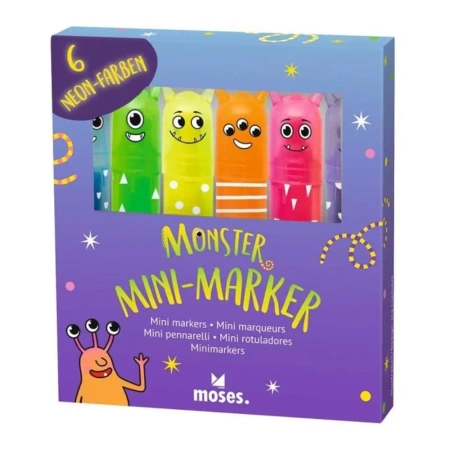 Zestaw zakreślaczy Stworki 6szt - Moses