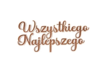 Drewniany napis - Wszystkiego najlepszego 5szt - Cresco