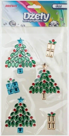 Dżety samoprzylepne choinki i prezenty - Brewis