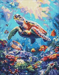 Diamentowa mozaika - Morski spokój 40x50cm - Ideyka