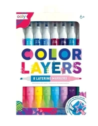 Flamastry dwustronne Color Layers 8szt - ooly