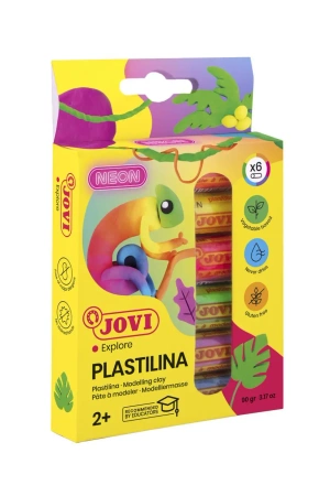Plastelina neonowa 6 kolorów po 15g - JOVI