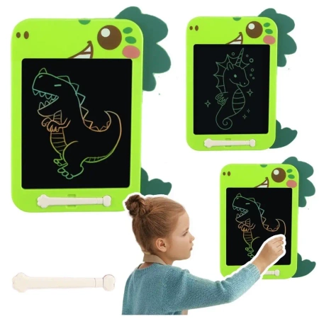 Tablica do rysowania LCD Dinozaur zielona - Leantoys