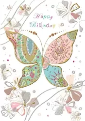 Karnet B6 + koperta Urodziny Motyl - Turnowsky