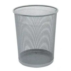 Kosz na śmieci Office Set metalowy 19l srebrny - Q-Connect