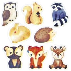 Naklejki papierowe na taśmie Zwierzęta 500szt - Titanum