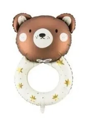 Balon foliowy Grzechotka miś 61x88cm - PartyDeco