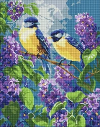 Diamentowa mozaika - Wiosenny duet 40x50cm - Ideyka