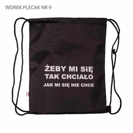 Worek plecak Żeby mi się tak chciało - Pajacyk