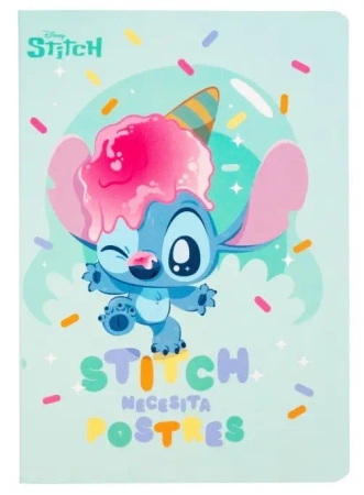 Disney Fashion. Zeszyt A5 60 kartek, kratka. Pastel Stitch 4 - Patio