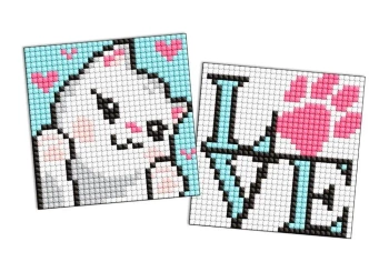 Diamentowa mozaika Kids magnes - Uroczy kotek - Ideyka