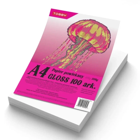 Papier kredowy powlekany A4 150 g/m gloss 100 ark - Tobby