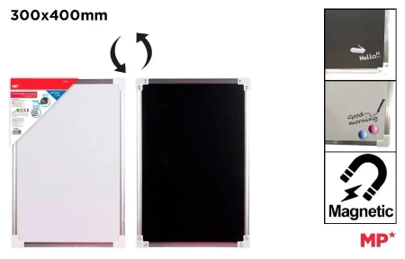 Tablica dwustronna magnetyczna i kredowa 30x40cm - MP Main Paper