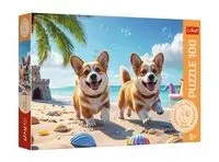 Puzzle 100 Corgi Rodzina Treflików TREFL