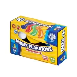 Farby plakatowe 6 kolorów 20ml ASTRA - ASTRA papiernicze