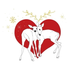 Karnet Swarovski kwadrat CL3203 Święta Sarny - Clear Creations