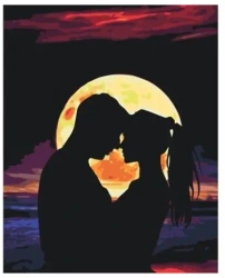 Diamentowa Mozaika Zakochana para cienie na tle księżyca NO-1009645 - Norimpex