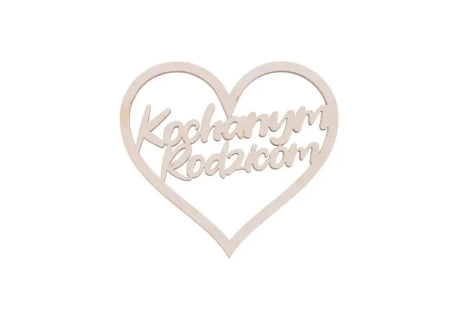 Drewniany napis - Kochanym Rodzicom 5szt biały - Cresco