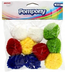 Pompony puszyste 40mm 10szt - Brewis