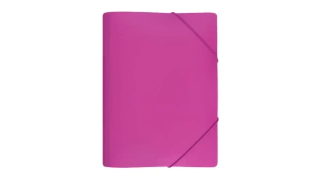 Teczka z gumką A4 pp szeroka sp różowa - BIURFOL