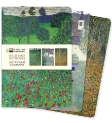 Zestaw 3 notatników Midi Gustav Klimt Krajobrazy - Flame Tree Studio