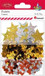 Konfetti płatki śniegu 35mm mix - Titanum