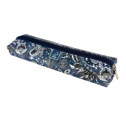 Piórnik szkolny młodzieżowy student jamnik Ornament Blue - EV-Corp