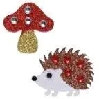 Kryształki samoprzylepne muchomorki i jeże 8szt - Titanum