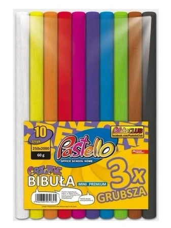 Bibuła mini premium 25x200cm 10 kolorów - Alfa Pastello