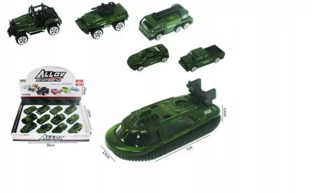 RESORAK METALOWO-PLASTIKOWY 1:64 POJAZD WOJSKOWY