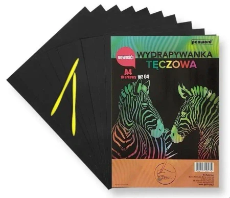 Wydrapywanka tęczowa A4 10 arkuszy WZ-04 - Penword
