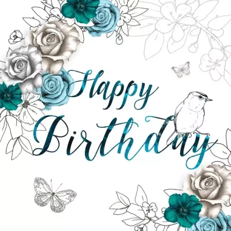 Karnet Swarovski kwadrat CL1402 Urodziny kwiaty - Clear Creations