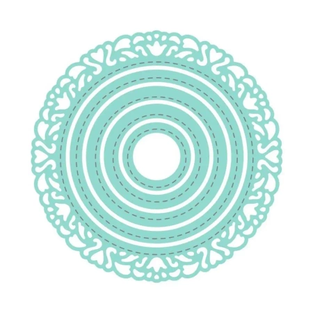 Zestaw wykrojników - Koła z ornamentem 5szt - Dalprint dpCraft
