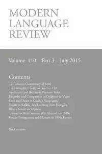 Modern Language Review (110 - Connon D. F.