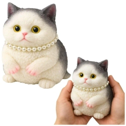 Gniotek sensoryczny Kotek z perłami 15cm - Leantoys