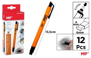 Gumka w długopisie Click pomarańcz korpus (12szt) - MP Main Paper